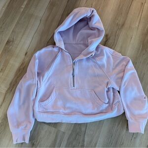 lululemon athletica Light Pink Half-Zip Cropped Hoodie